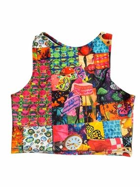 Freedom rave wear Alice in wonderland Crop Tank Top